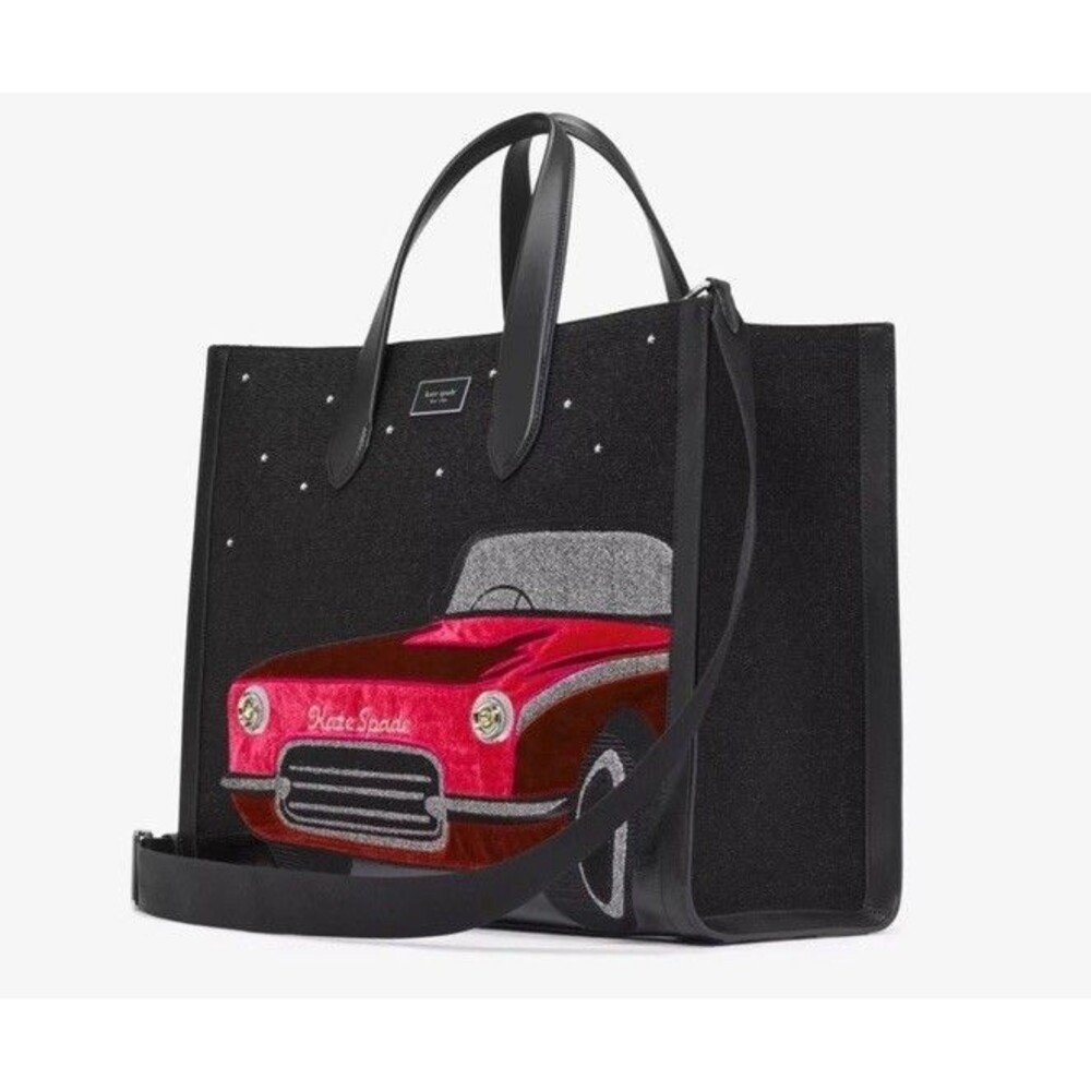 Kate Spade Manhattan Retro 1950s Style Car Embellished Large Tote Bag KI427 NWT